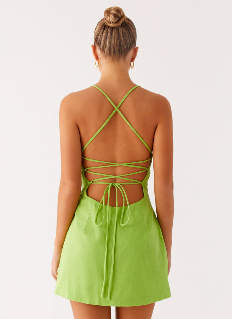 Peppermayo Peppermayo Exclusive - Seaside Escape Mini Dress - Lime