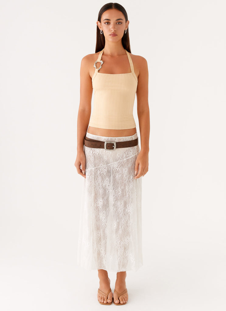 Peppermayo Peppermayo Exclusive - Selene Halter Top - Tan