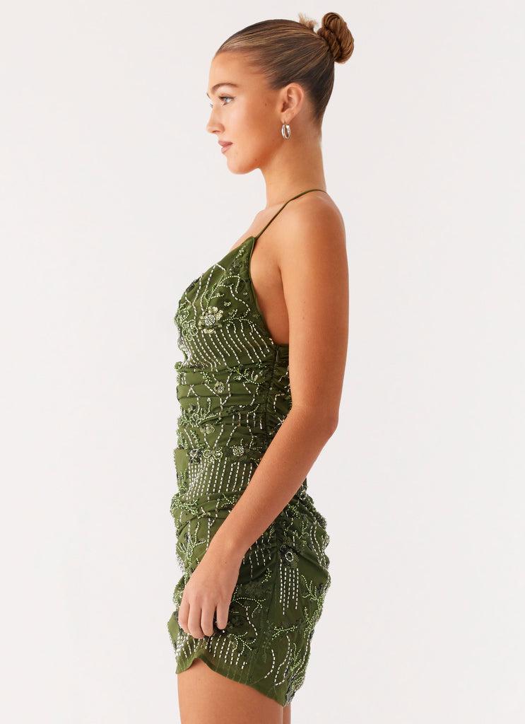 Peppermayo Peppermayo Exclusive - Seona Beaded Dress - Khaki