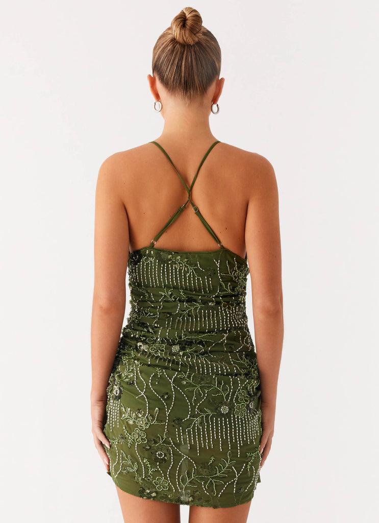 Peppermayo Peppermayo Exclusive - Seona Beaded Dress - Khaki