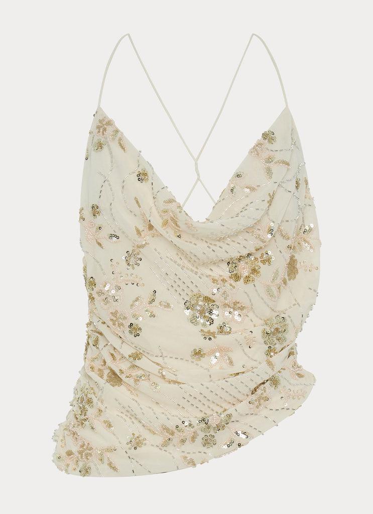 Peppermayo Peppermayo Exclusive - Seona Beaded Top - Ivory