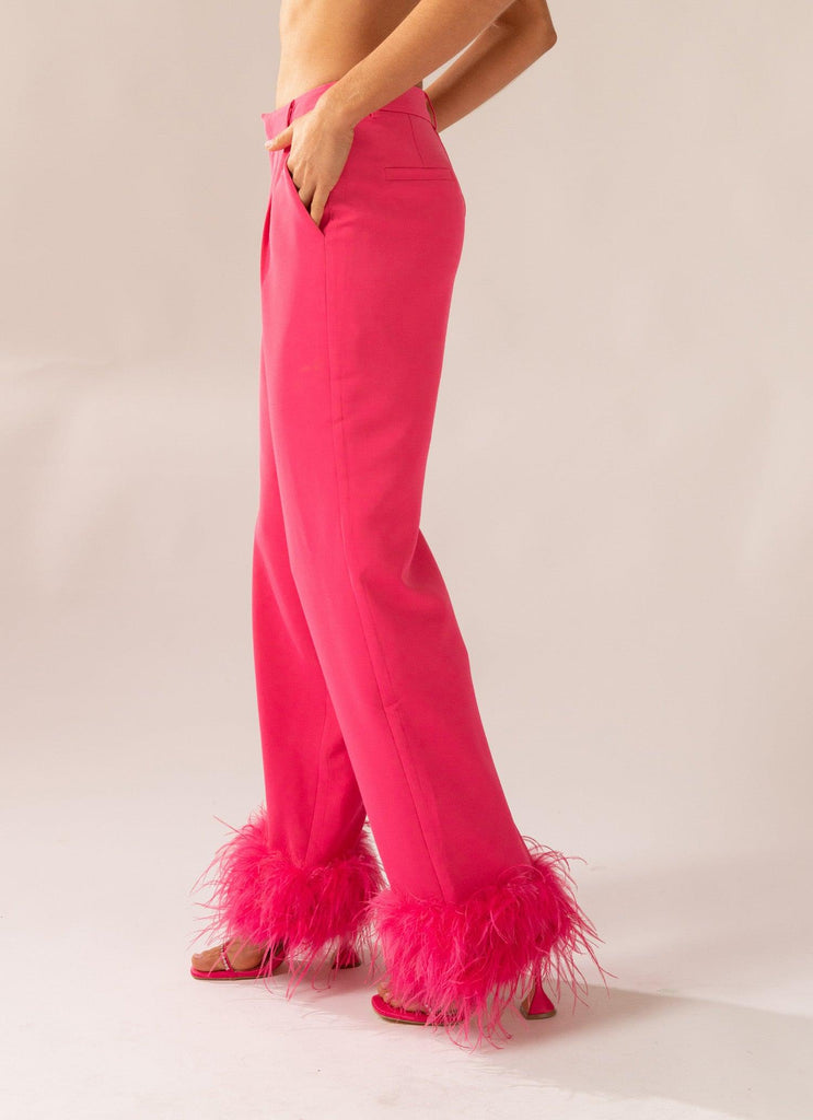 Peppermayo Peppermayo Exclusive - Shake It Off Feather Pants - Magenta