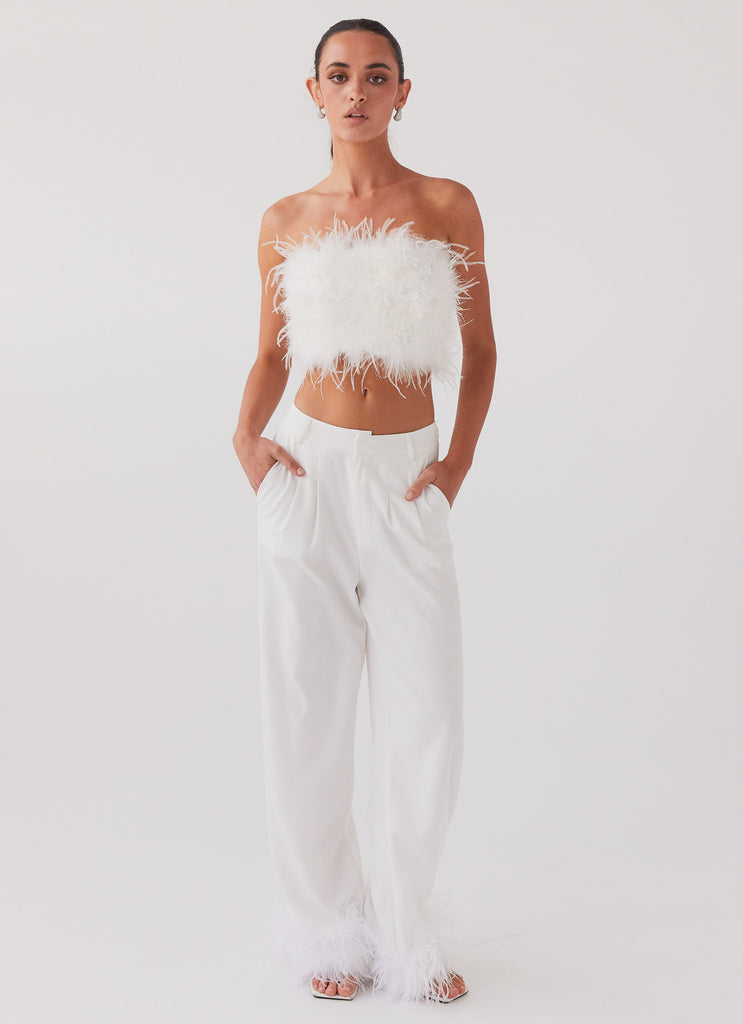 Peppermayo Peppermayo Exclusive - Shake It Off Feather Pants - Snow