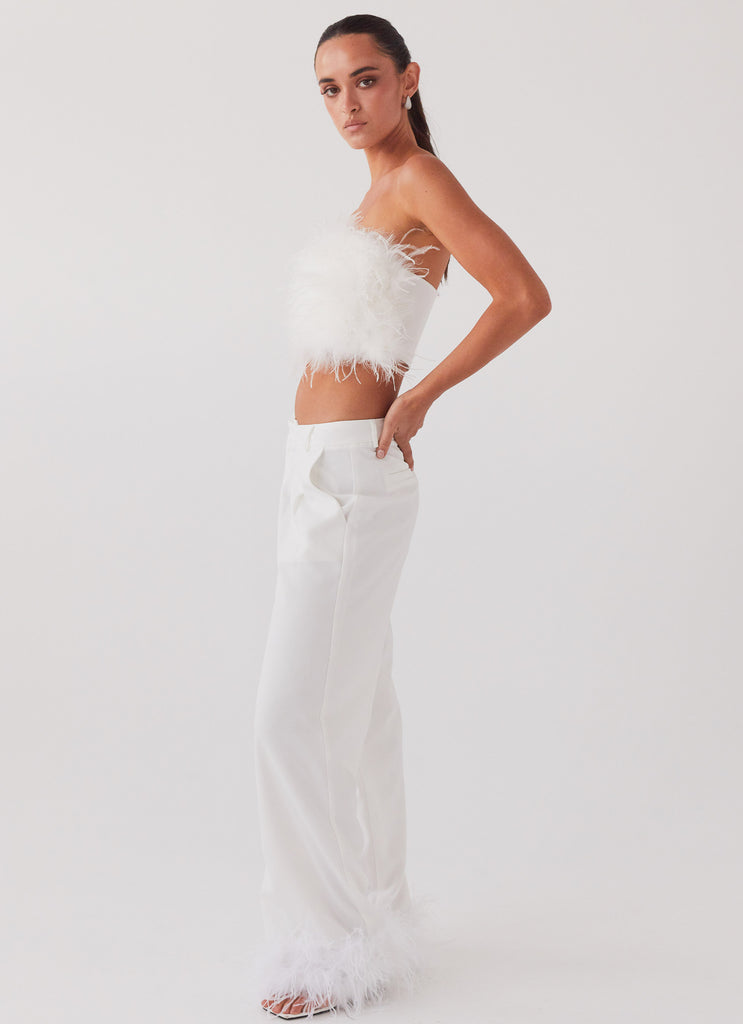 Peppermayo Peppermayo Exclusive - Shake It Off Feather Pants - Snow
