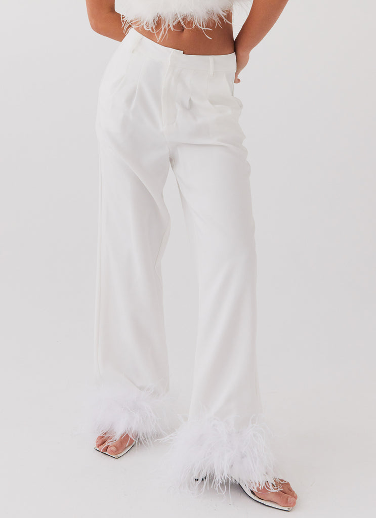 Peppermayo Peppermayo Exclusive - Shake It Off Feather Pants - Snow