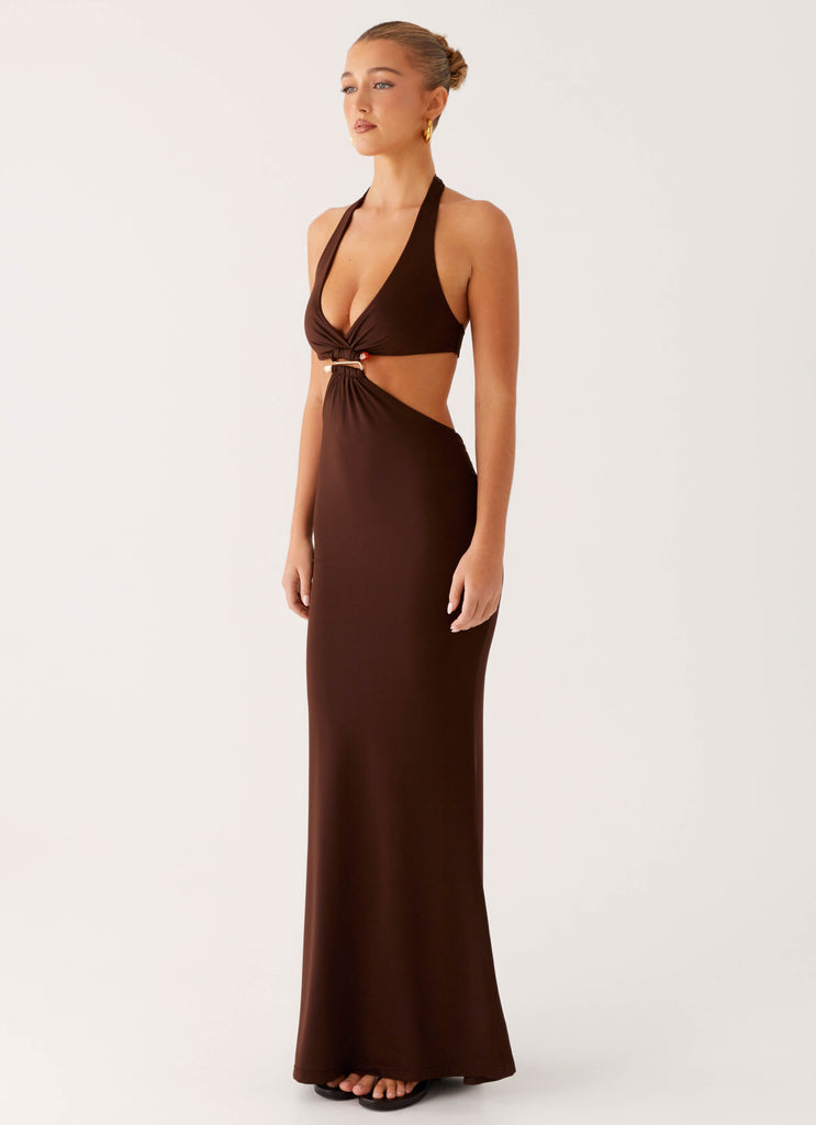 Peppermayo Peppermayo Exclusive - Shawnie Maxi Dress - Chocolate