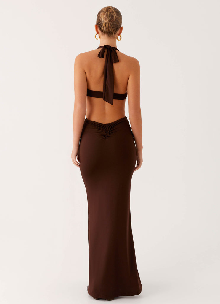 Peppermayo Peppermayo Exclusive - Shawnie Maxi Dress - Chocolate