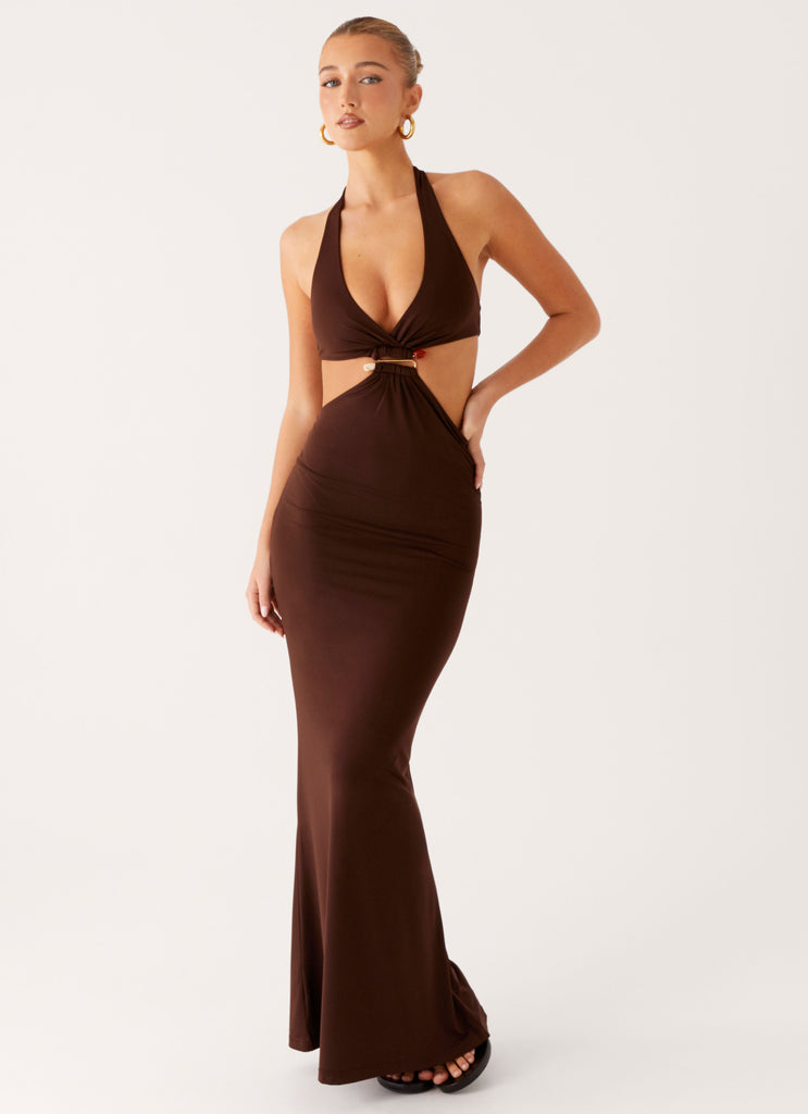 Peppermayo Peppermayo Exclusive - Shawnie Maxi Dress - Chocolate