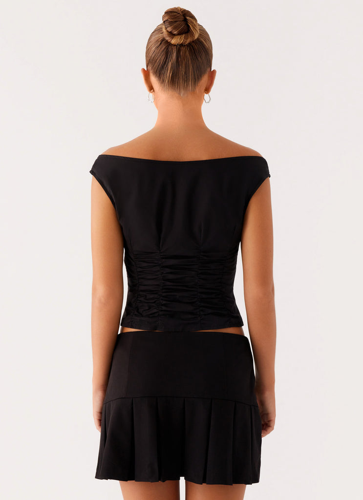 Peppermayo Peppermayo Exclusive - Shelby Pleated Mini Skirt - Black