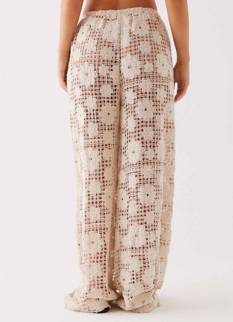 Peppermayo Peppermayo Exclusive - Shell Beach Crochet Pants - Ivory