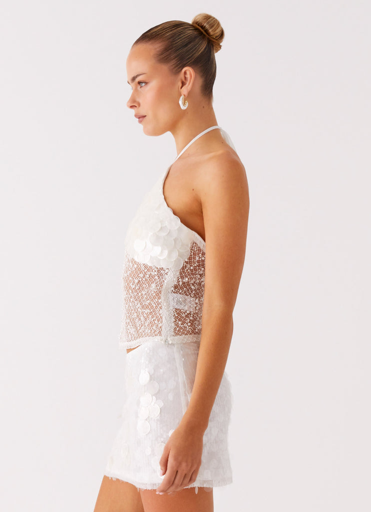 Peppermayo Peppermayo Exclusive - Shelly Halter Top - White