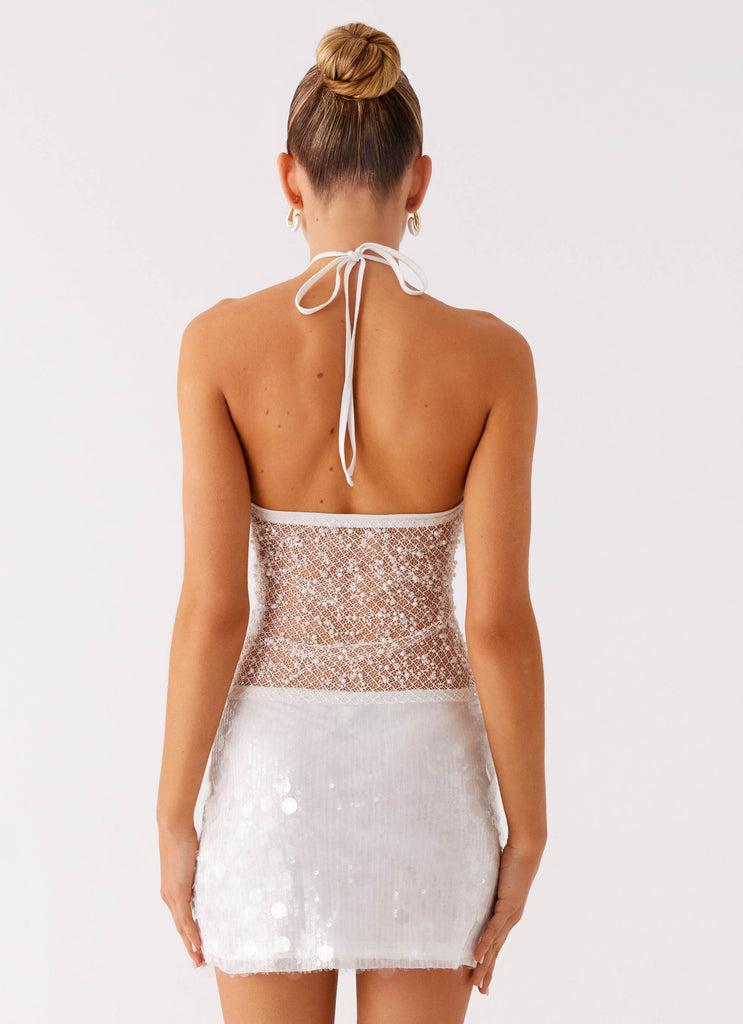 Peppermayo Peppermayo Exclusive - Shelly Halter Top - White