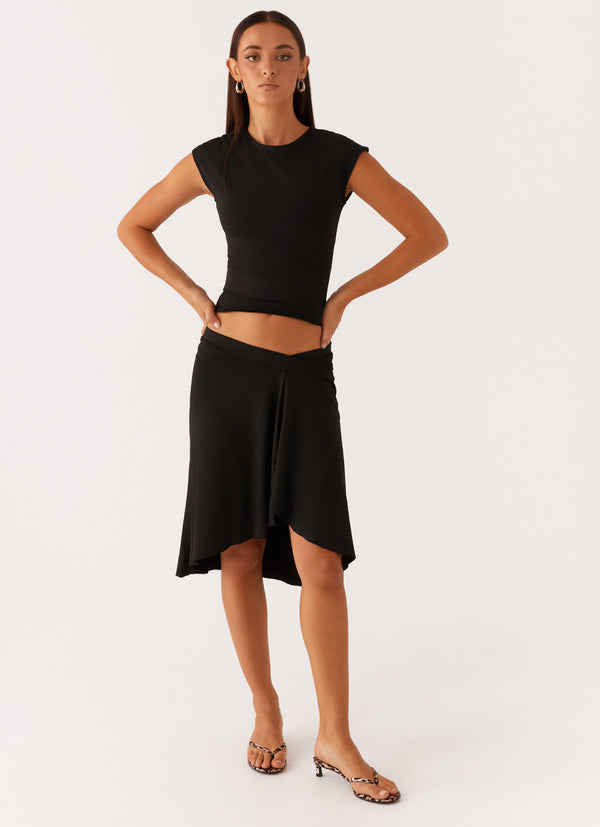 peppermayo Peppermayo Exclusive - Shes A Lady Midi Skirt - Black