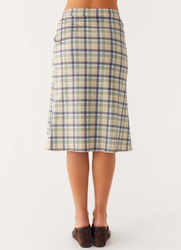 Peppermayo Peppermayo Exclusive - Shes A Lady Midi Skirt - Cedar Check