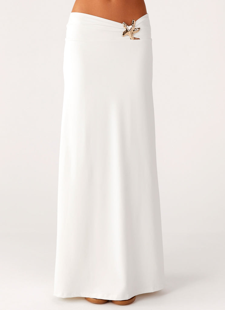 Peppermayo Peppermayo Exclusive - Shoreline Glow Maxi Skirt - Off White