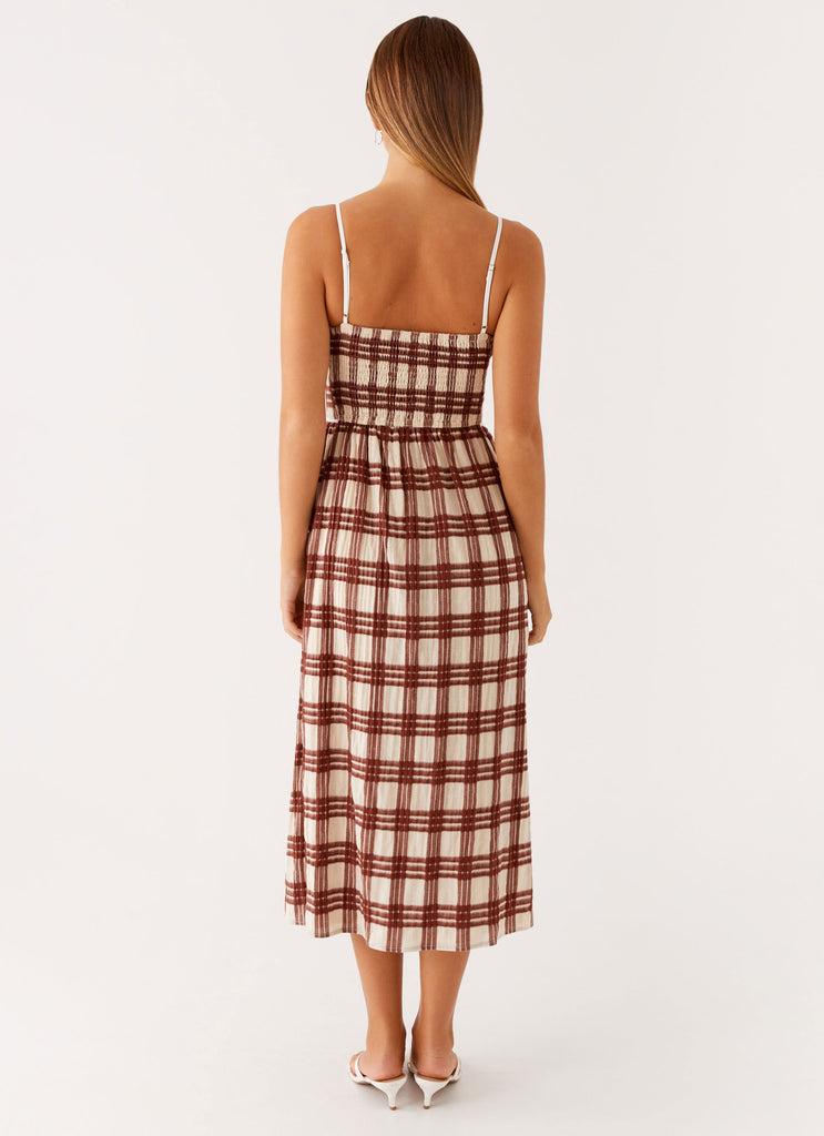 Peppermayo Peppermayo Exclusive - Shyanne Midi Dress - Chocolate Check