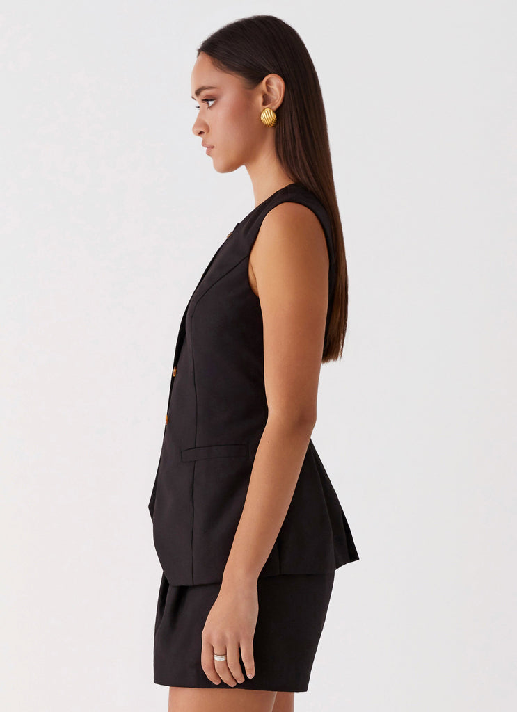 Peppermayo Peppermayo Exclusive - Siena Style Tailored Vest - Black