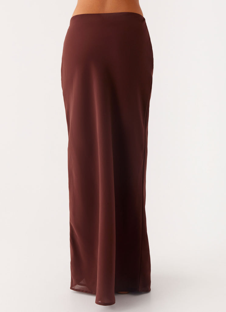 Peppermayo Peppermayo Exclusive - Sienna Sunset Maxi Skirt - Chocolate