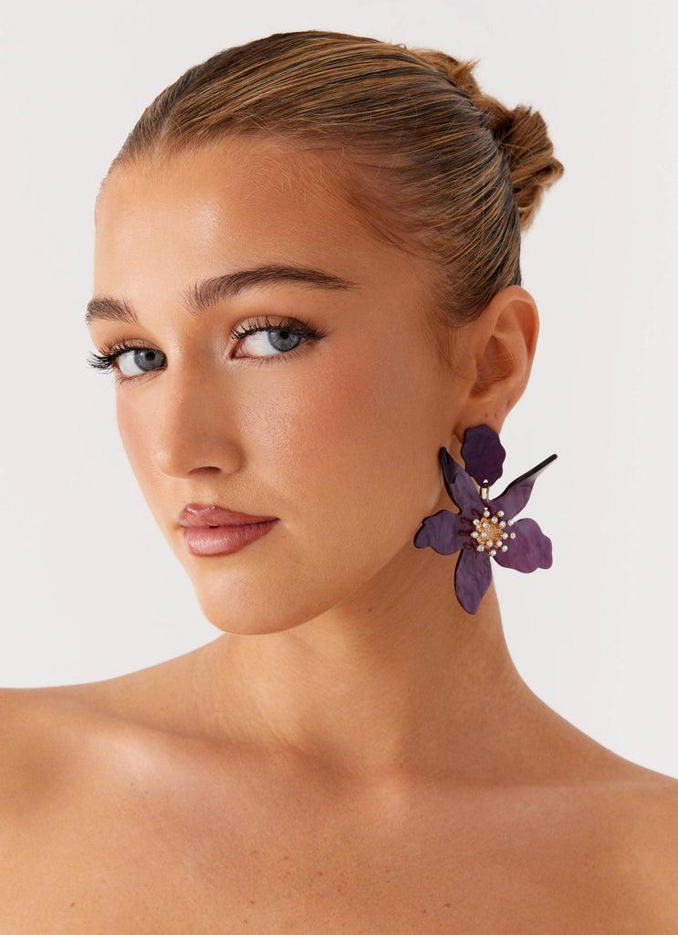 Peppermayo Peppermayo Exclusive - Siesta Flower Earrings - Purple