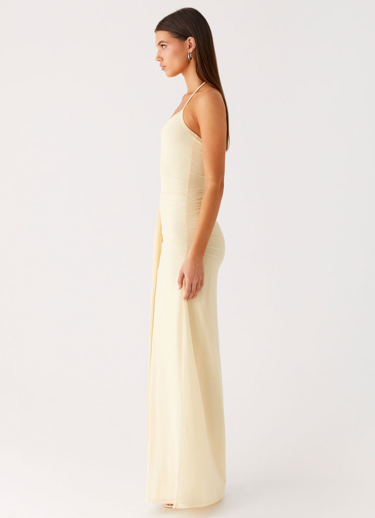Peppermayo Peppermayo Exclusive - Signal Halter Maxi Dress - Sunny Yellow