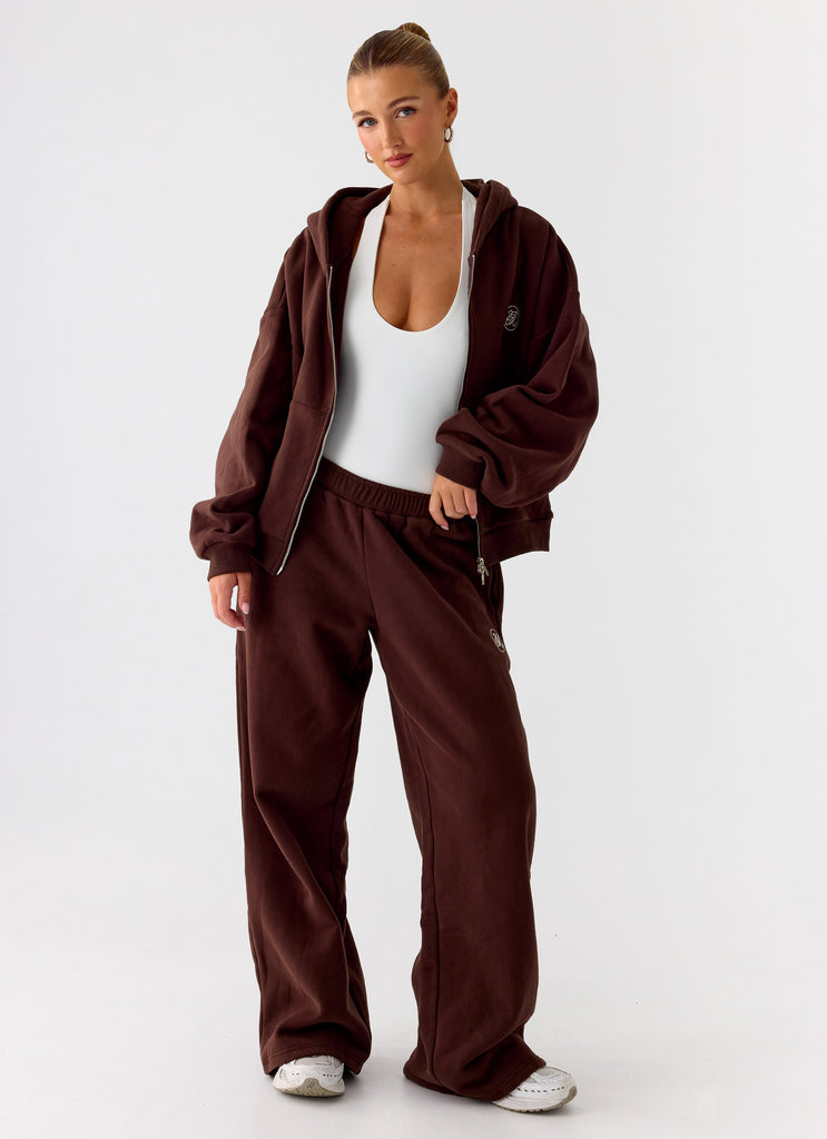 Peppermayo Peppermayo Exclusive - Signature Low Rise Sweatpants - Chocolate