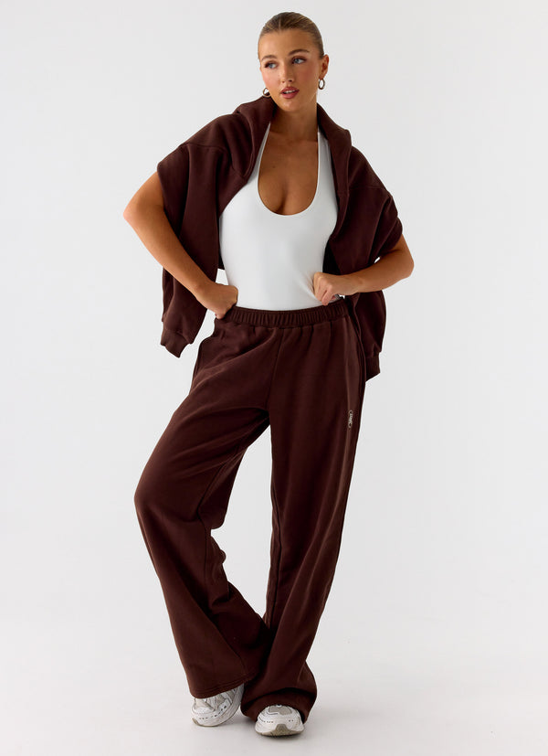 peppermayo Peppermayo Exclusive - Signature Low Rise Sweatpants - Chocolate