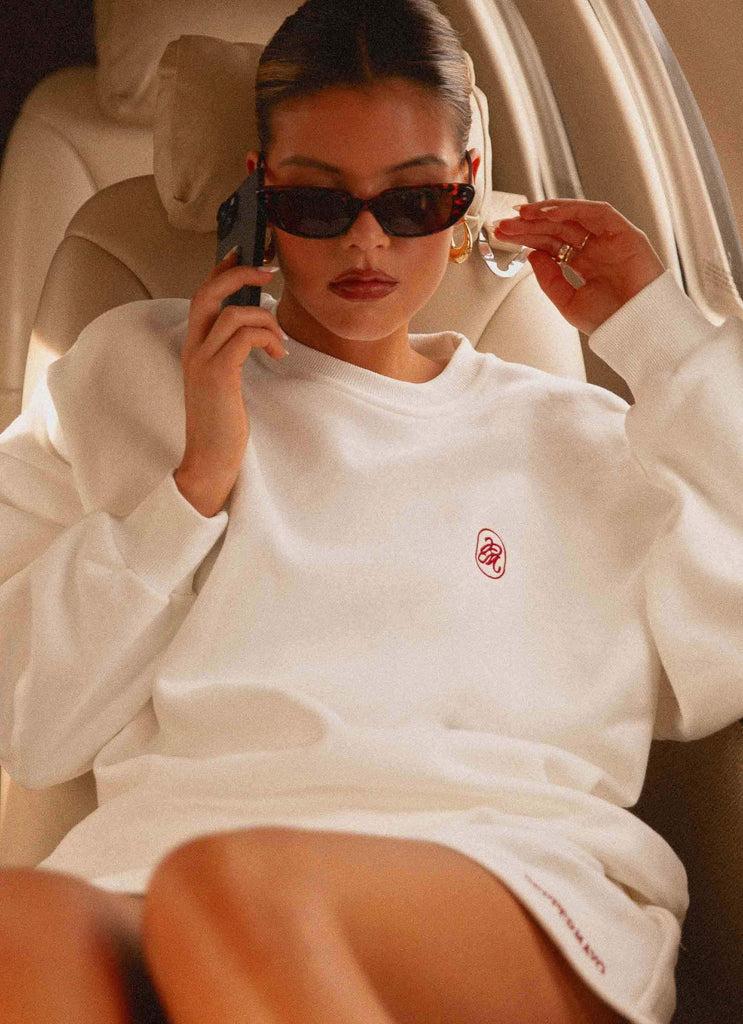 Peppermayo Peppermayo Exclusive - Signature Oversized Sweatshirt - Ivory