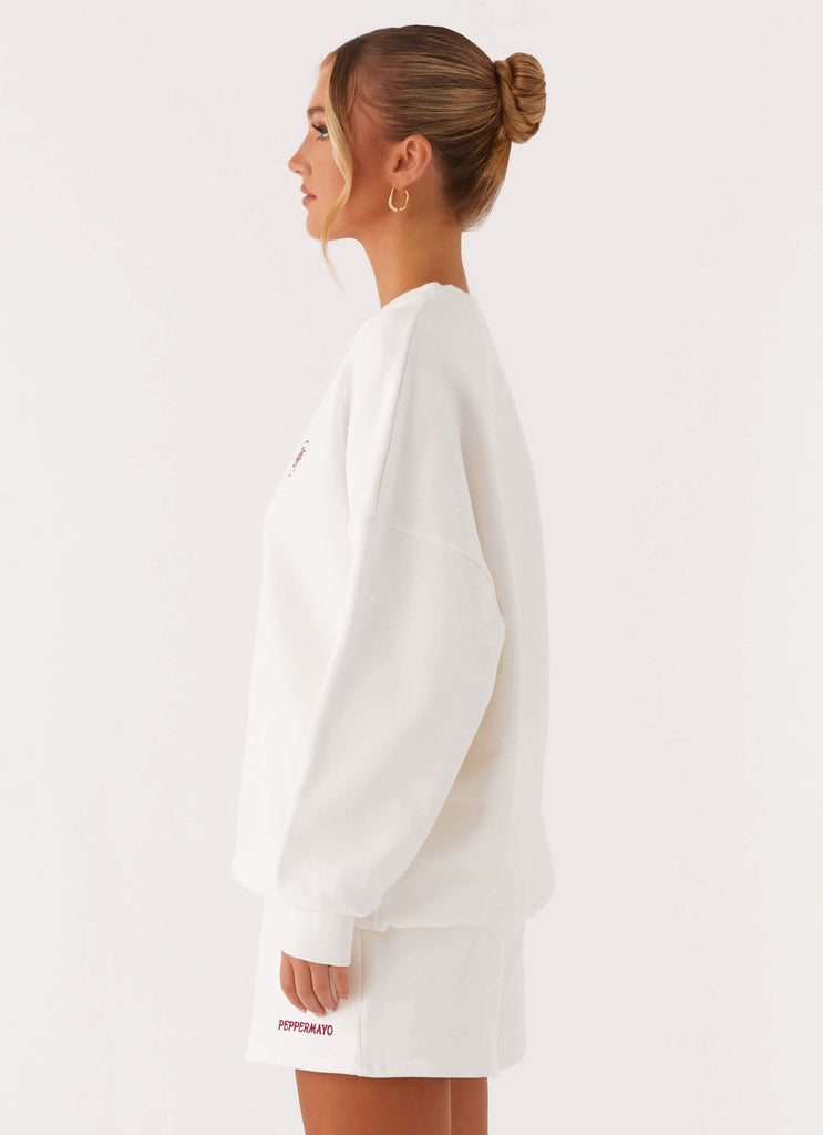 Peppermayo Peppermayo Exclusive - Signature Oversized Sweatshirt - Ivory
