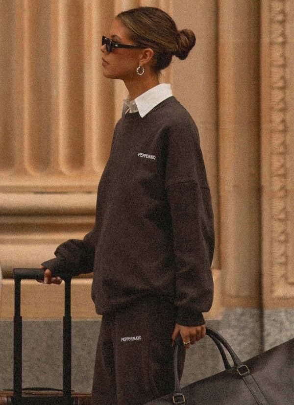 peppermayo Peppermayo Exclusive - Signature Oversized Sweatshirt - Charcoal