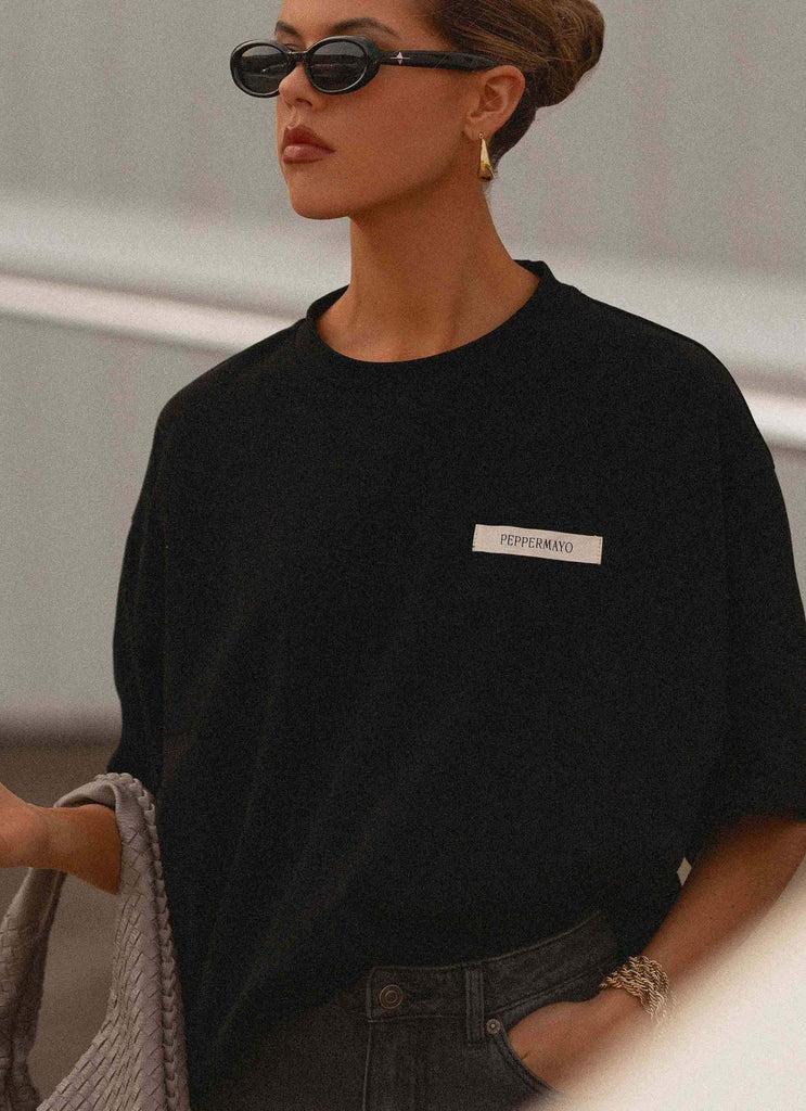 Peppermayo Peppermayo Exclusive - Signature Oversized Tee - Black