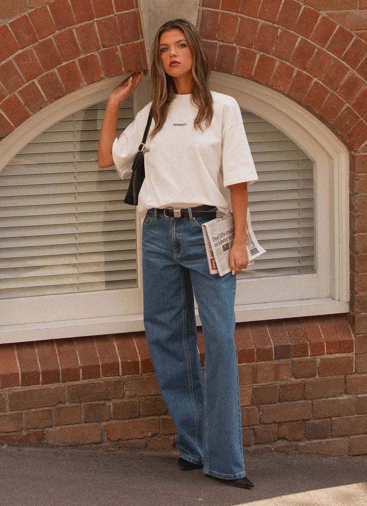 Peppermayo Peppermayo Exclusive - Signature Oversized Tee - White