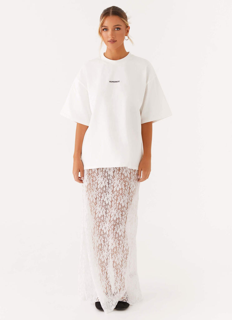 Peppermayo Peppermayo Exclusive - Signature Oversized Tee - White