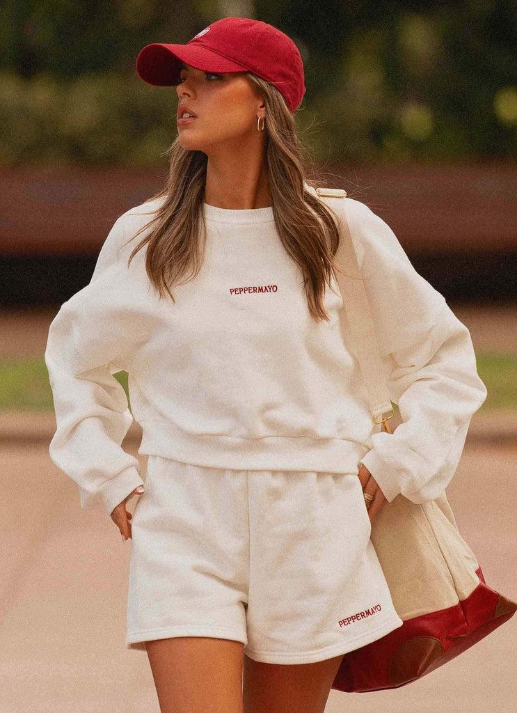 Peppermayo Peppermayo Exclusive - Signature Sweatshorts - Ivory