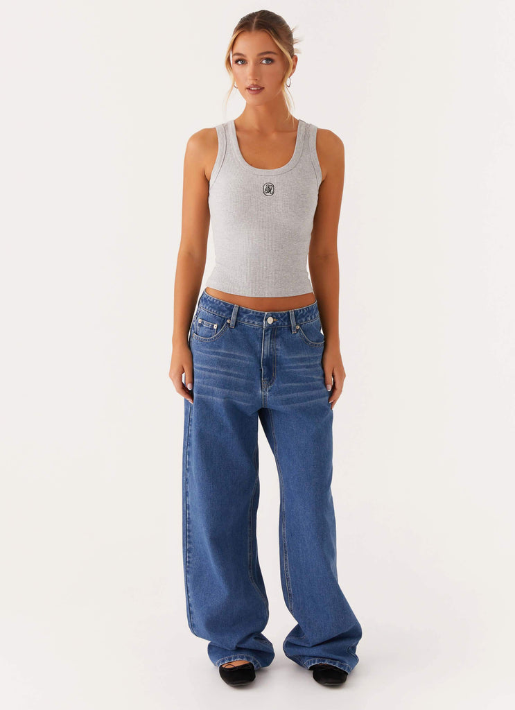 Peppermayo Peppermayo Exclusive - Signature Tank Top - Light Grey Marle