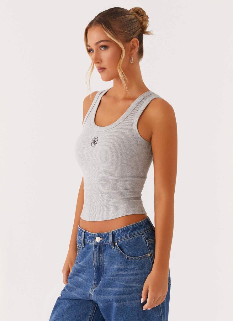 Peppermayo Peppermayo Exclusive - Signature Tank Top - Light Grey Marle