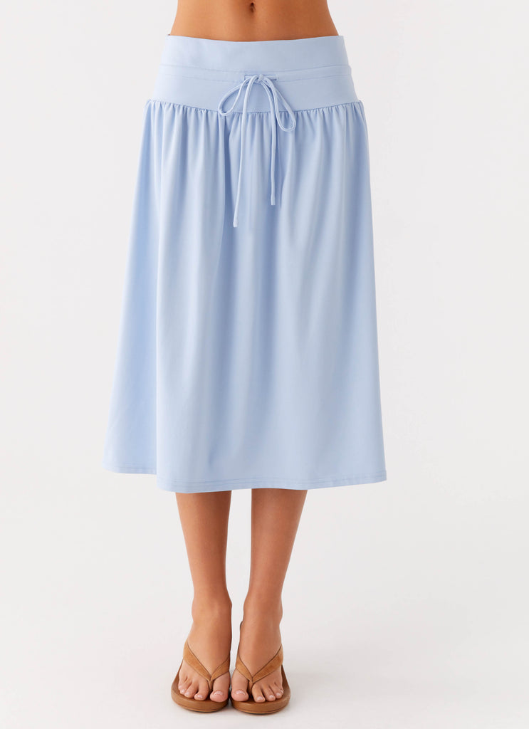 Peppermayo Peppermayo Exclusive - Silver Tides Midi Skirt - Blue