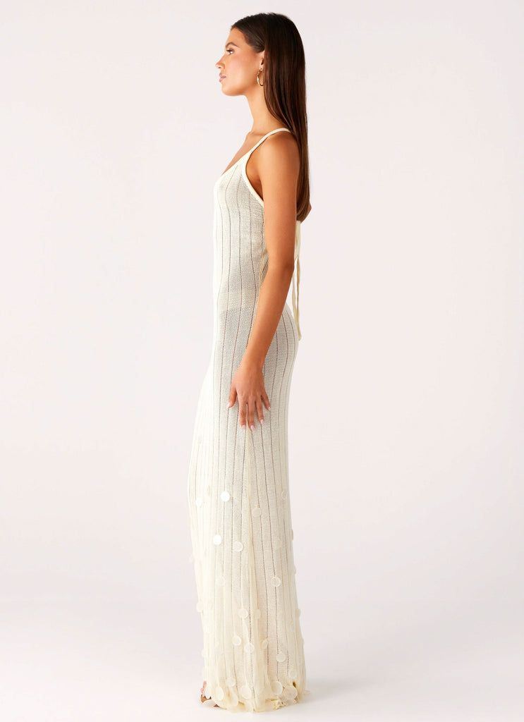 Peppermayo Peppermayo Exclusive - Siren Song Crochet Maxi Dress - Ivory