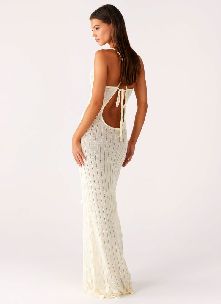 Peppermayo Peppermayo Exclusive - Siren Song Crochet Maxi Dress - Ivory