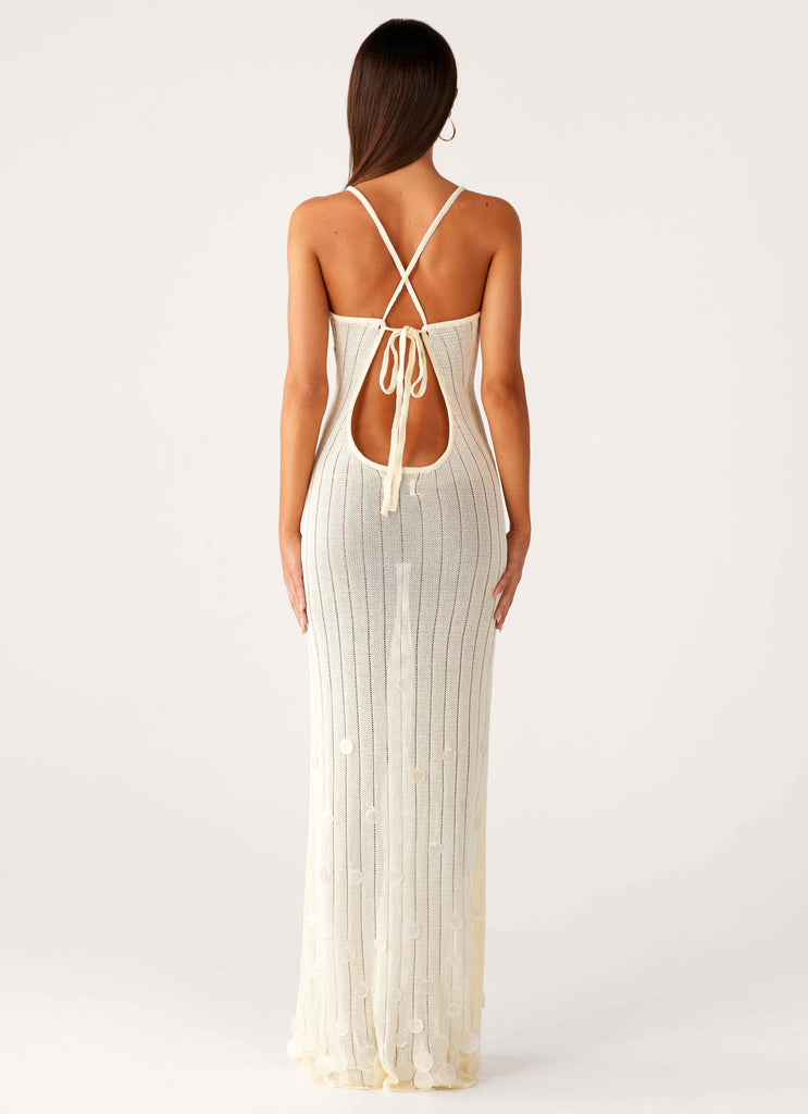 Peppermayo Peppermayo Exclusive - Siren Song Crochet Maxi Dress - Ivory