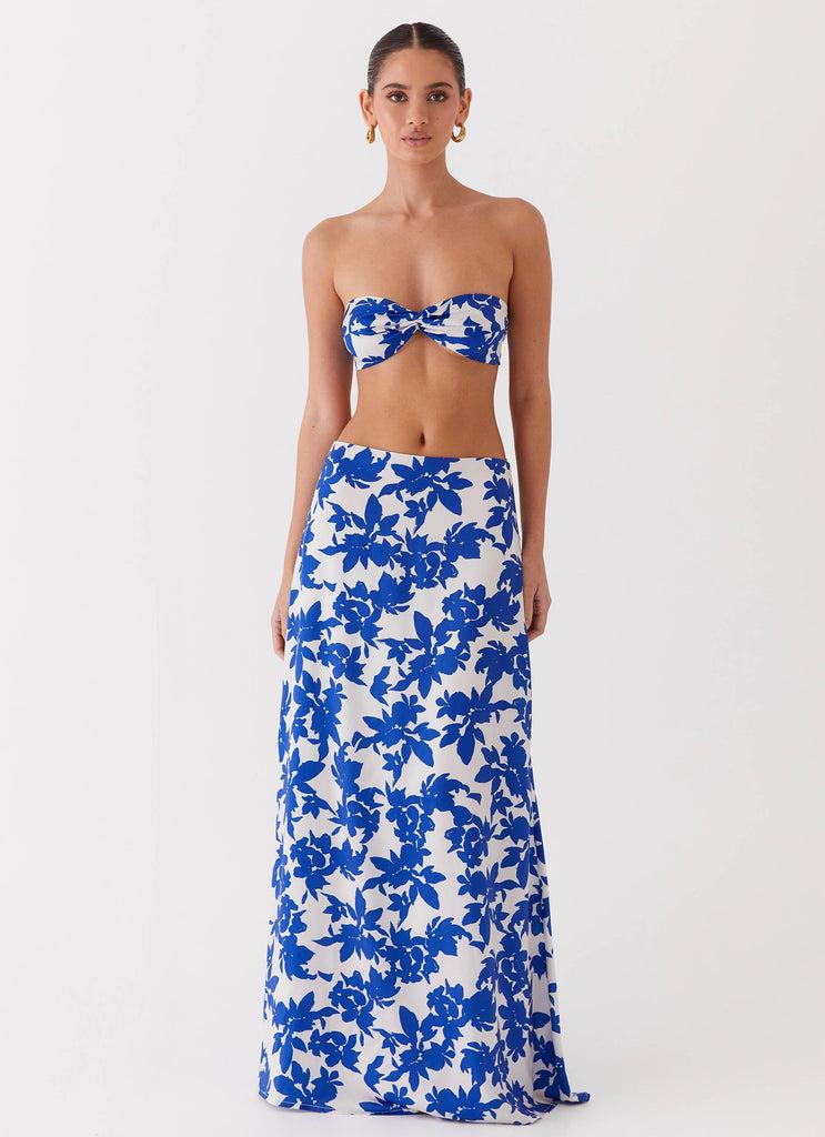 Peppermayo Peppermayo Exclusive - Sky Gaze Twist Top - Blue Floral