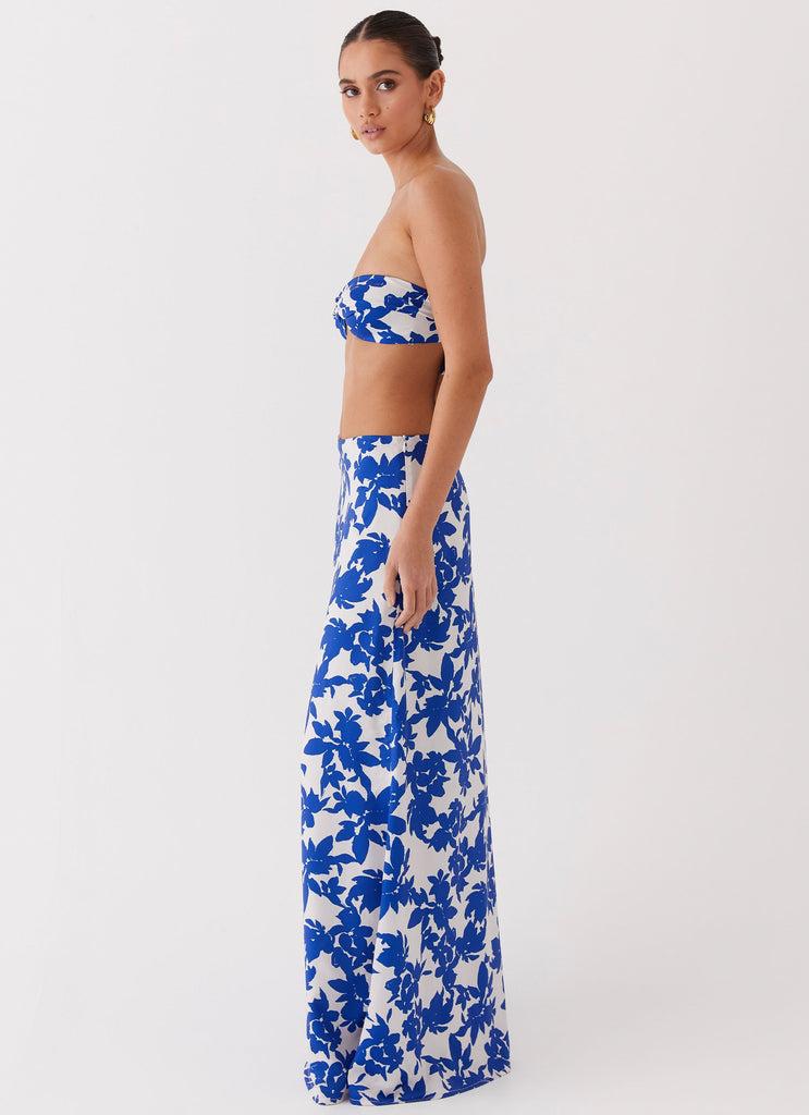 Peppermayo Peppermayo Exclusive - Sky Gaze Twist Top - Blue Floral