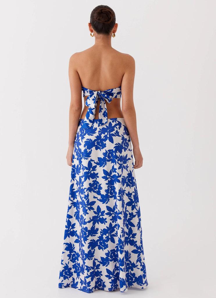 Peppermayo Peppermayo Exclusive - Sky Gaze Twist Top - Blue Floral
