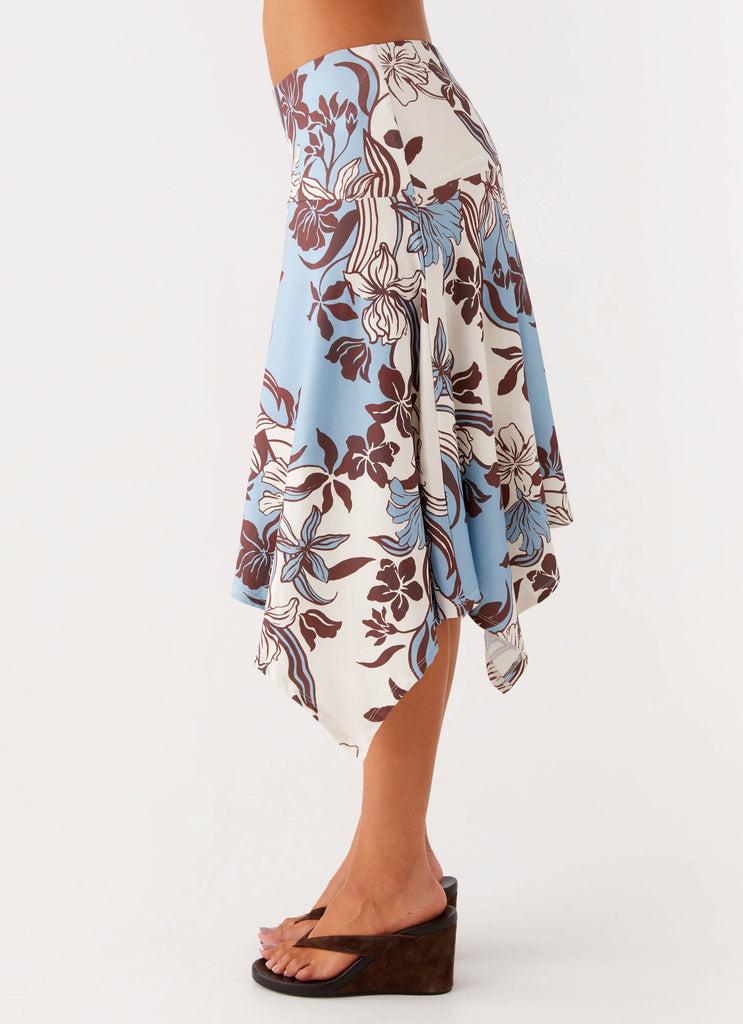 Peppermayo Peppermayo Exclusive - Skye Midi Skirt - Bluewood Blossom