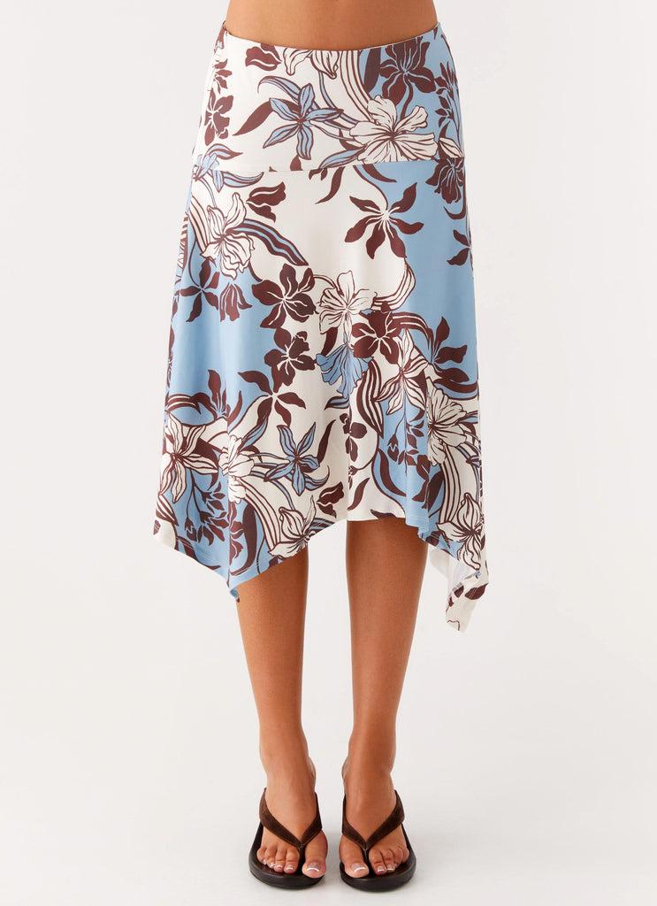 Peppermayo Peppermayo Exclusive - Skye Midi Skirt - Bluewood Blossom