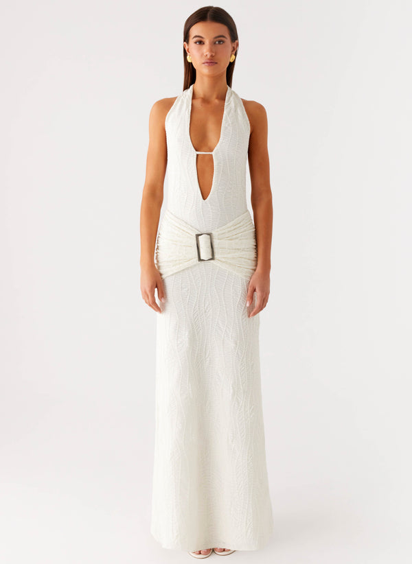 peppermayo Peppermayo Exclusive - Smoke Ivy Maxi Dress - White