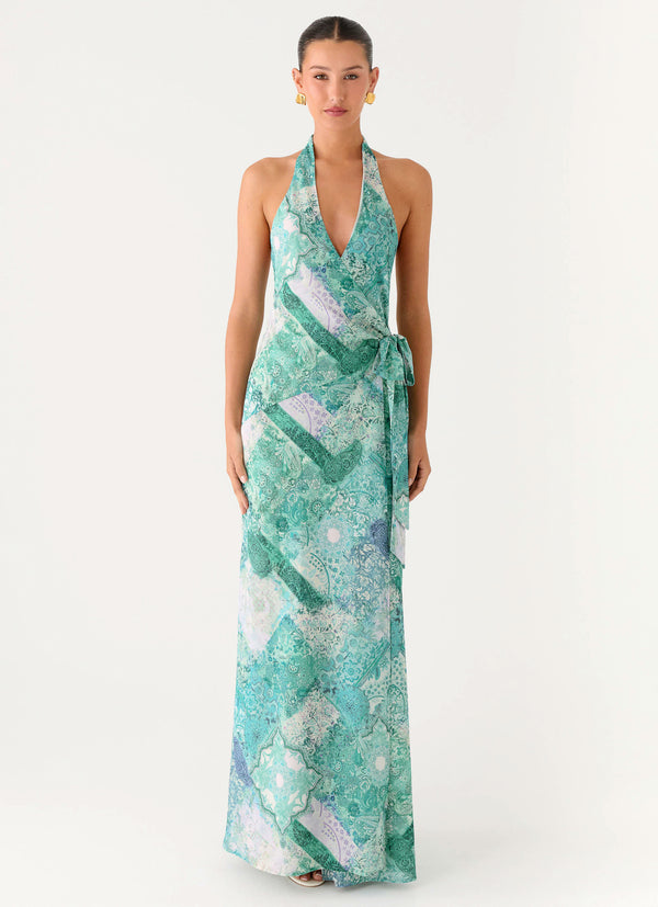 peppermayo Peppermayo Exclusive - So Chic Maxi Dress - Green Paisley