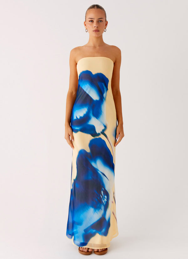 peppermayo Peppermayo Exclusive - So You Say Strapless Maxi Dress - Heirloom Floral