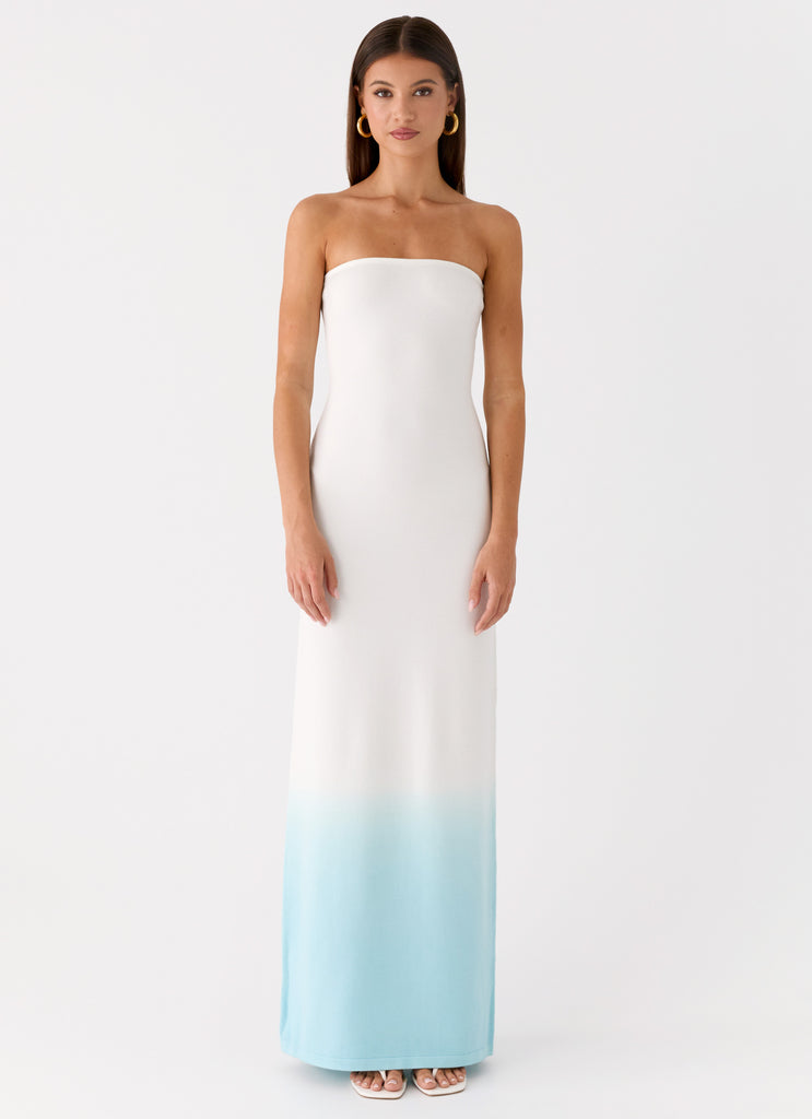 Peppermayo Peppermayo Exclusive - Soft Spoken Knit Maxi Dress - Blue Ombre