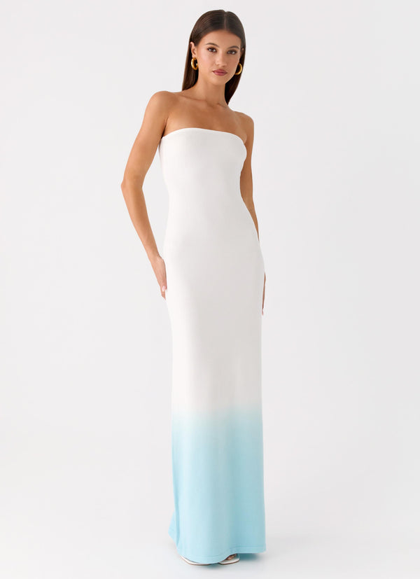 peppermayo Peppermayo Exclusive - Soft Spoken Knit Maxi Dress - Blue Ombre