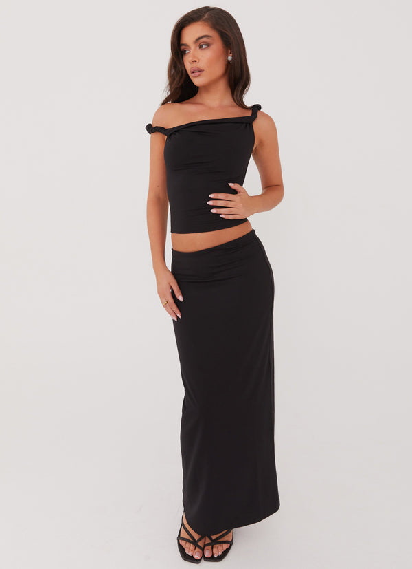 peppermayo Peppermayo Exclusive - Solace Soul Maxi Skirt - Black